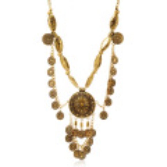 #056  Ethnic Wind Alloy Coin Personality Retro Collarbone Multi-layer Necklace - Picture 6 of 6